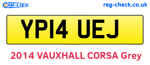 YP14UEJ are the vehicle registration plates.