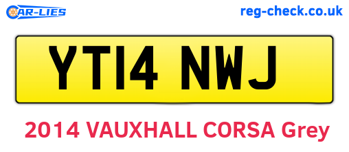 YT14NWJ are the vehicle registration plates.