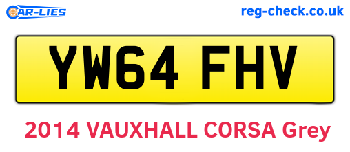 YW64FHV are the vehicle registration plates.
