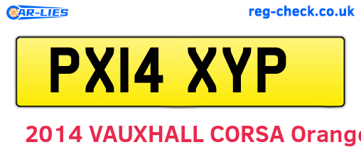 PX14XYP are the vehicle registration plates.