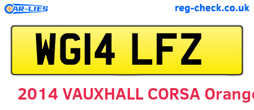 WG14LFZ are the vehicle registration plates.