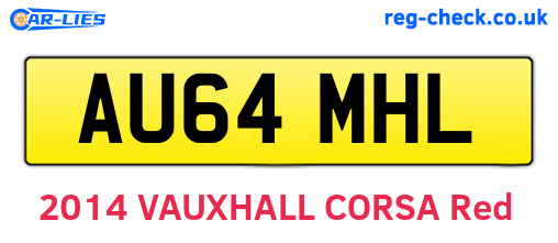 AU64MHL are the vehicle registration plates.