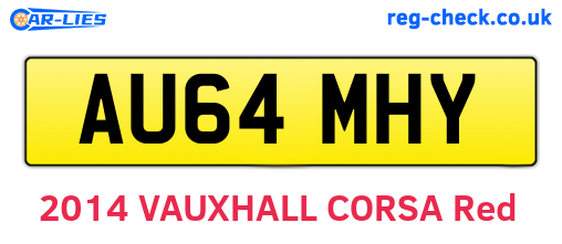 AU64MHY are the vehicle registration plates.