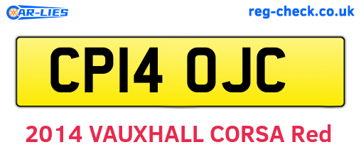 CP14OJC are the vehicle registration plates.