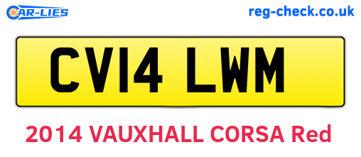 CV14LWM are the vehicle registration plates.