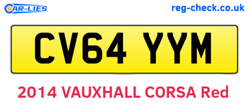 CV64YYM are the vehicle registration plates.