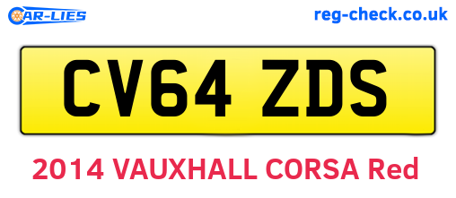 CV64ZDS are the vehicle registration plates.