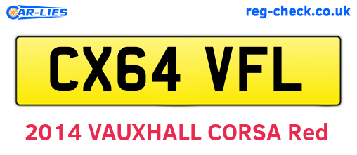 CX64VFL are the vehicle registration plates.