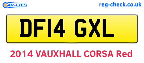 DF14GXL are the vehicle registration plates.