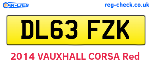 DL63FZK are the vehicle registration plates.