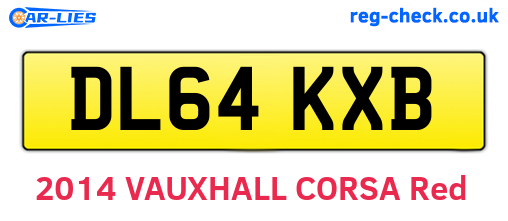 DL64KXB are the vehicle registration plates.