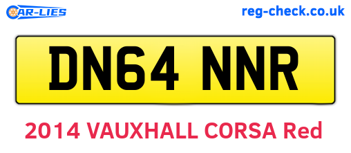 DN64NNR are the vehicle registration plates.