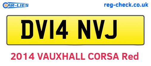 DV14NVJ are the vehicle registration plates.