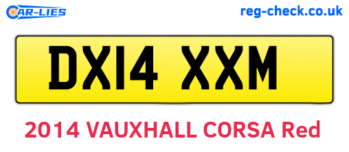 DX14XXM are the vehicle registration plates.