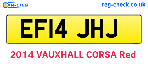 EF14JHJ are the vehicle registration plates.