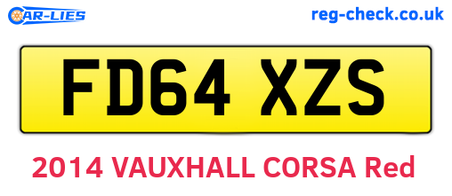 FD64XZS are the vehicle registration plates.