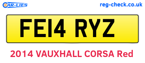 FE14RYZ are the vehicle registration plates.