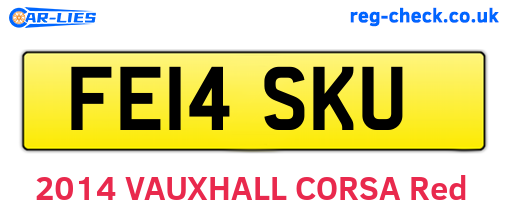 FE14SKU are the vehicle registration plates.