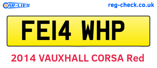 FE14WHP are the vehicle registration plates.