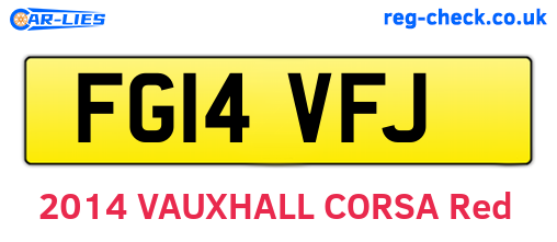 FG14VFJ are the vehicle registration plates.