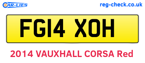 FG14XOH are the vehicle registration plates.