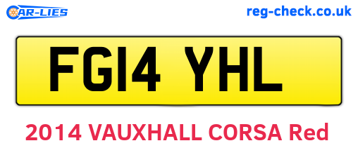 FG14YHL are the vehicle registration plates.