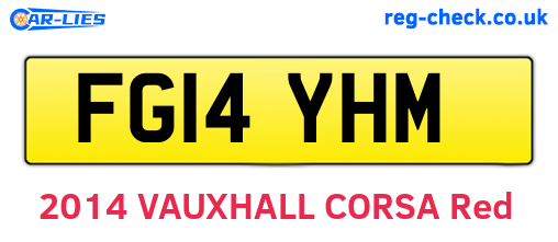 FG14YHM are the vehicle registration plates.
