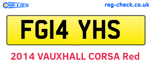FG14YHS are the vehicle registration plates.