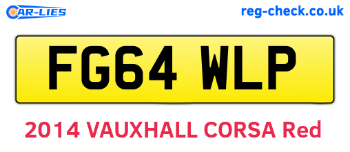 FG64WLP are the vehicle registration plates.