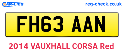 FH63AAN are the vehicle registration plates.