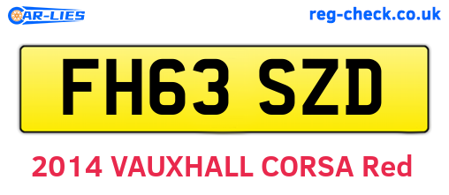 FH63SZD are the vehicle registration plates.