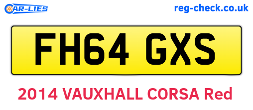 FH64GXS are the vehicle registration plates.