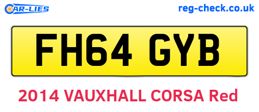 FH64GYB are the vehicle registration plates.