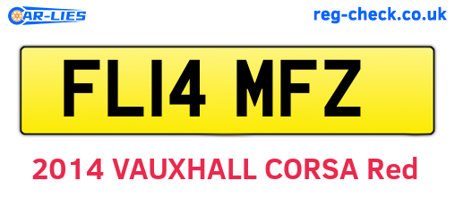FL14MFZ are the vehicle registration plates.