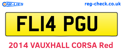 FL14PGU are the vehicle registration plates.
