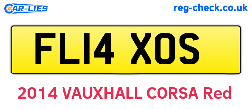 FL14XOS are the vehicle registration plates.