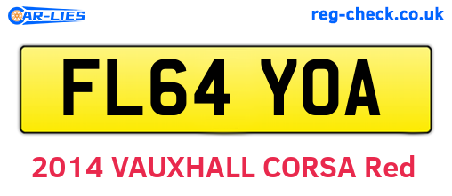 FL64YOA are the vehicle registration plates.