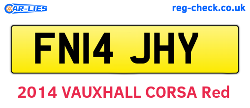 FN14JHY are the vehicle registration plates.