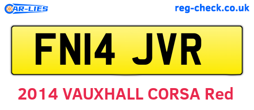FN14JVR are the vehicle registration plates.