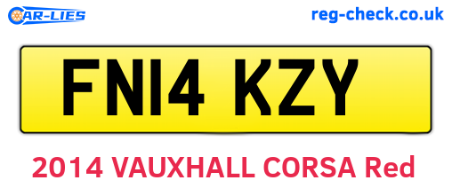 FN14KZY are the vehicle registration plates.