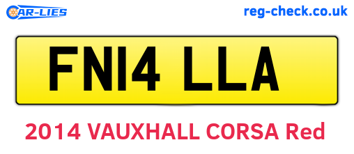 FN14LLA are the vehicle registration plates.