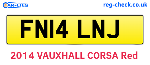 FN14LNJ are the vehicle registration plates.