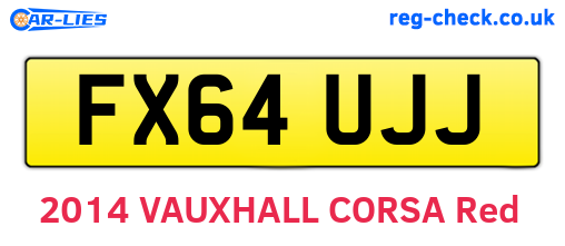FX64UJJ are the vehicle registration plates.