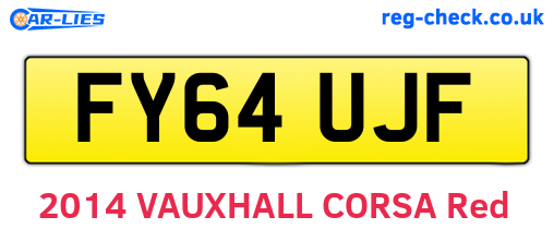 FY64UJF are the vehicle registration plates.