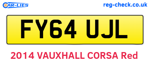 FY64UJL are the vehicle registration plates.