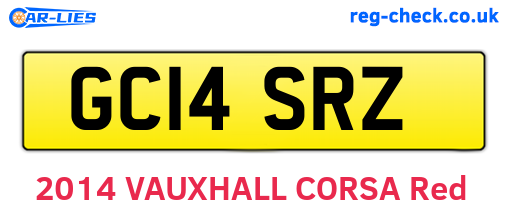 GC14SRZ are the vehicle registration plates.