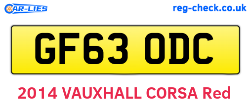 GF63ODC are the vehicle registration plates.