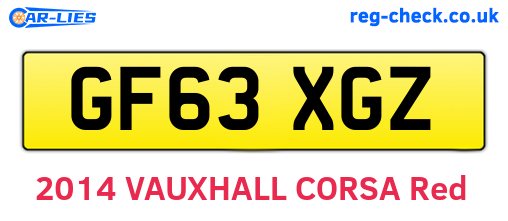 GF63XGZ are the vehicle registration plates.