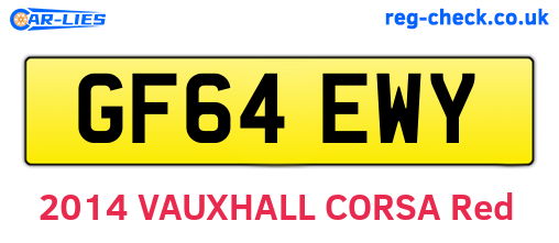 GF64EWY are the vehicle registration plates.