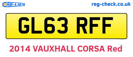 GL63RFF are the vehicle registration plates.